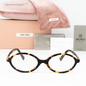 Miu Miu Men Eyeglasses Honey Havana Clear MU04ZS REGARD VAU08N BRAND NEW